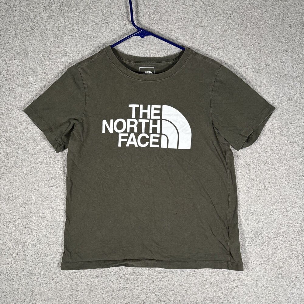 The North Face T Shirt Women’s Size S Olive Military Army Green Brown Logo